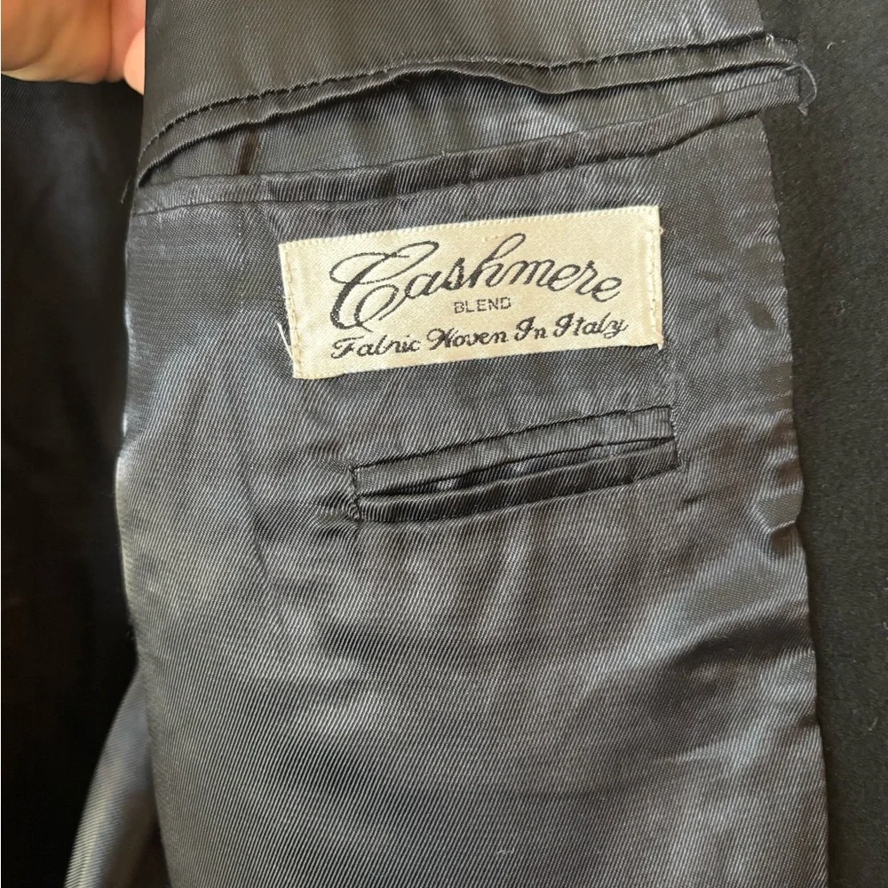 Gianfranco Ruffini ITALY Cashmere Blend‎ Men’s Sz 44L Black Sports Coat Blazer